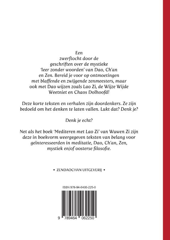 Achterkant van DE ZENMEESTER DIE BLAFTE