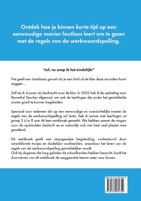 Achterkant van Werkwoordspelling voor jong (en oud).