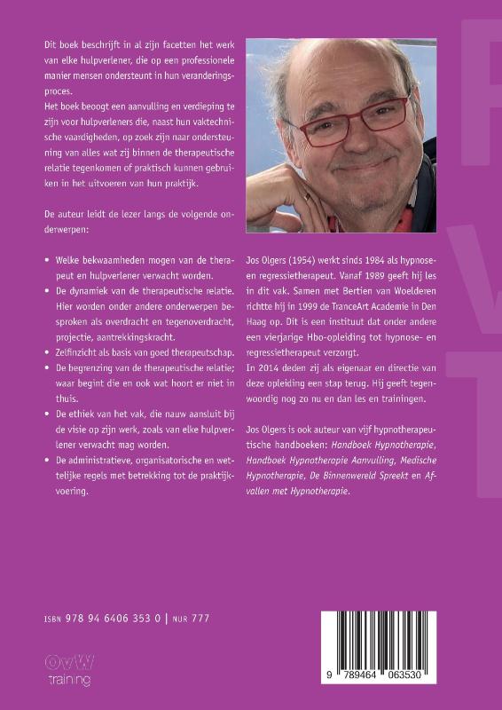 Achterkant van Profiel van de therapeut