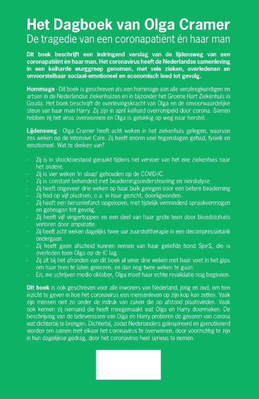 Achterkant van Het Dagboek van Olga Cramer