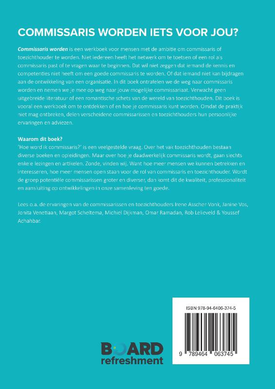 Achterkant van Commissaris worden