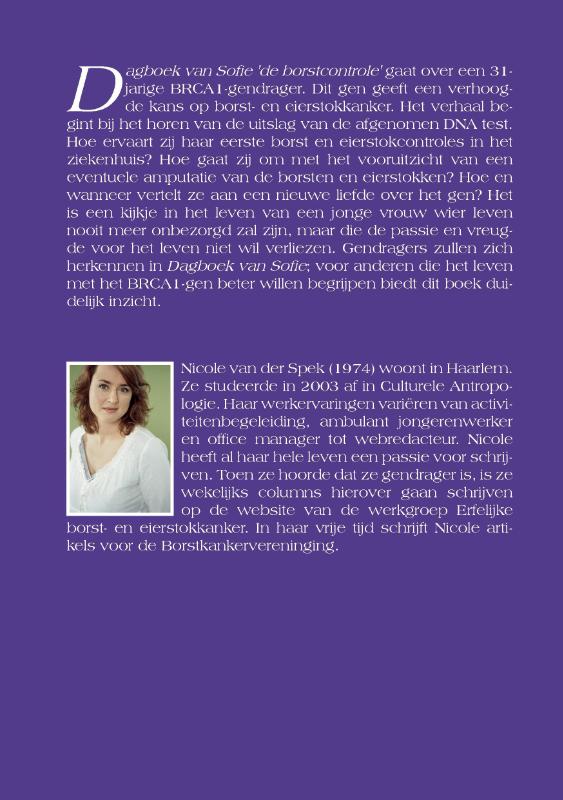 Achterkant van Dagboek van Sofie