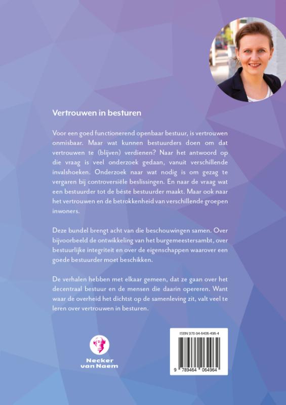 Achterkant van Vertrouwen in besturen