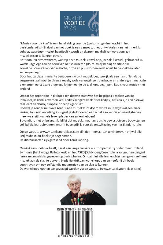 Achterkant van Muziek voor de klas