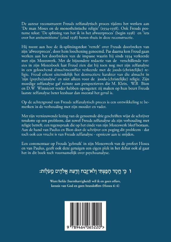 Achterkant van Freuds laatste zelfanalyse (1934-1938)