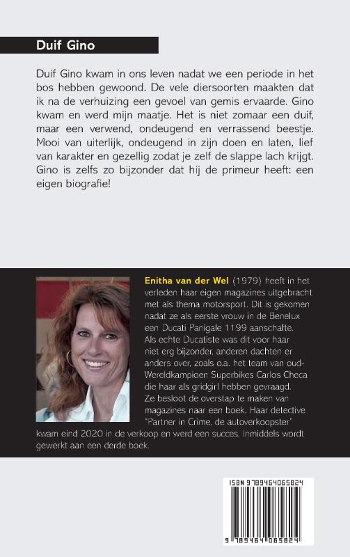 Achterkant van Duif Gino