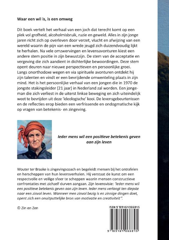 Achterkant van Waar een wil is, is een omweg