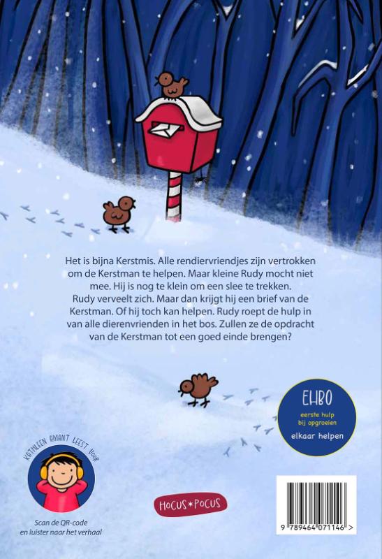 Achterkant van Rudy's mooiste kerst