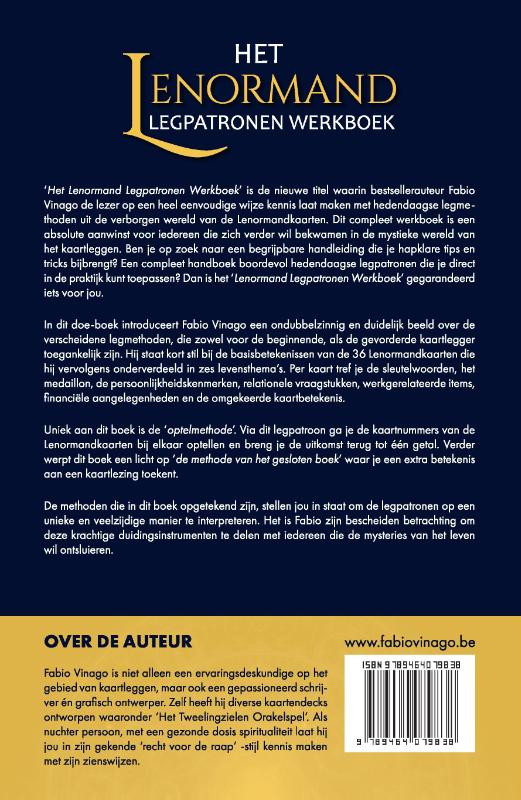 Achterkant van Het Lenormand Legpatronen Werkboek WB