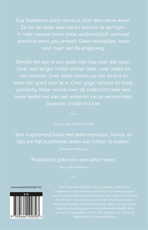 Achterkant van Omdat het kan