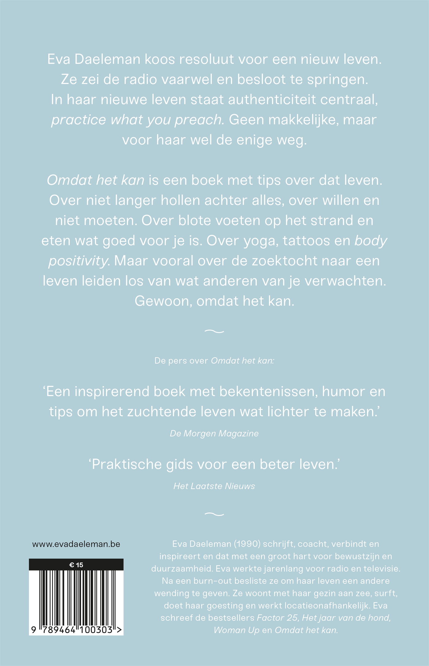 Achterkant van Omdat het kan