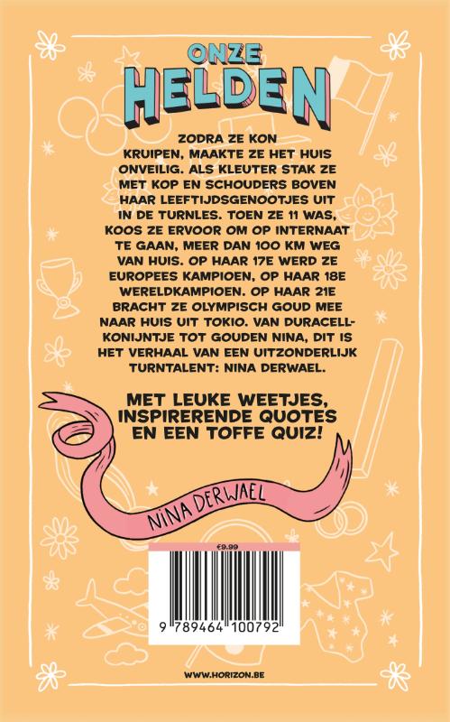 Achterkant van Onze helden: Nina Derwael