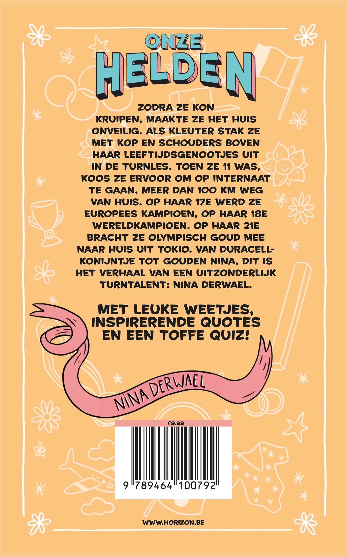 Achterkant van Onze helden: Nina Derwael