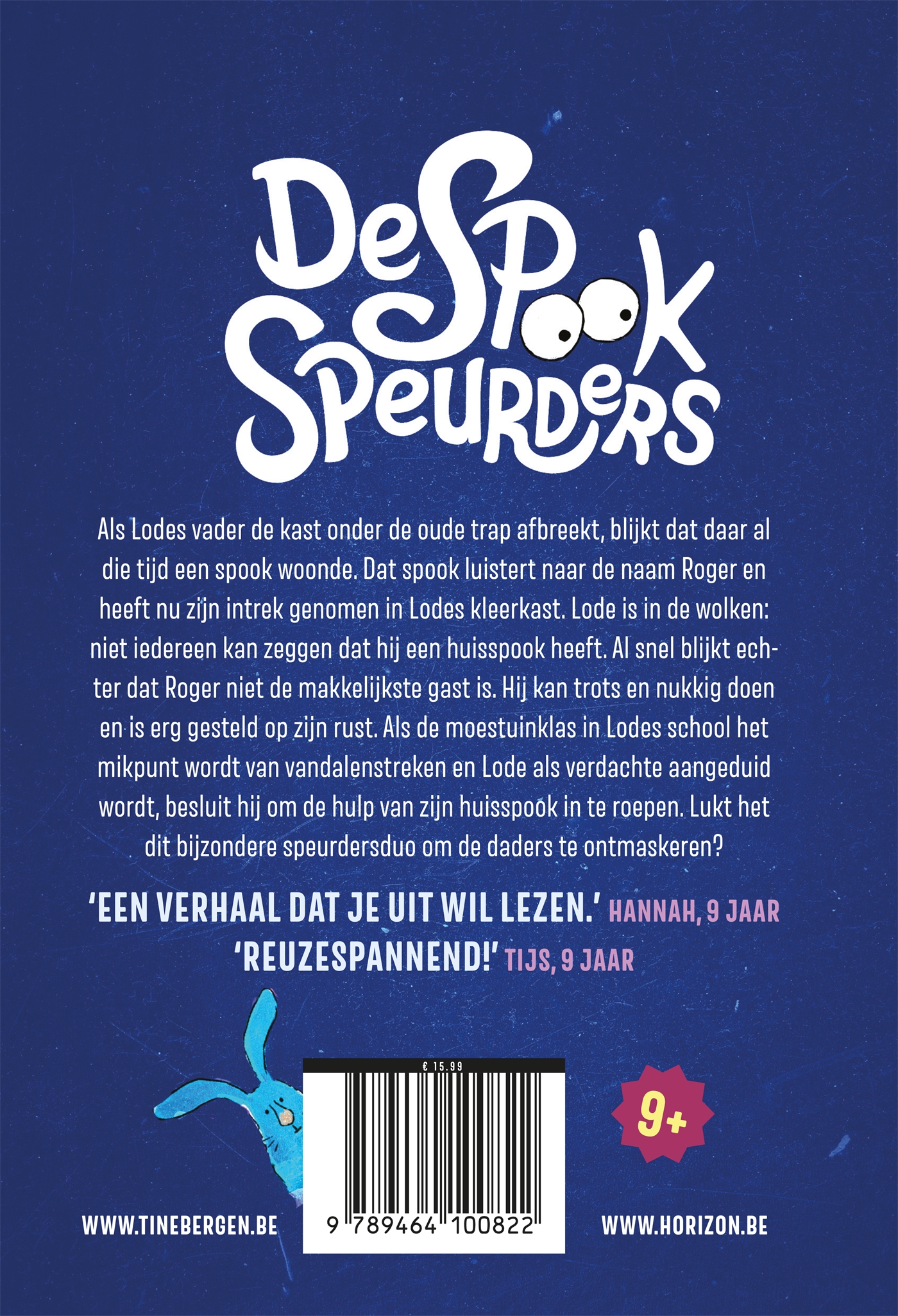 Achterkant van De spookspeurders en de moestuinvandalen