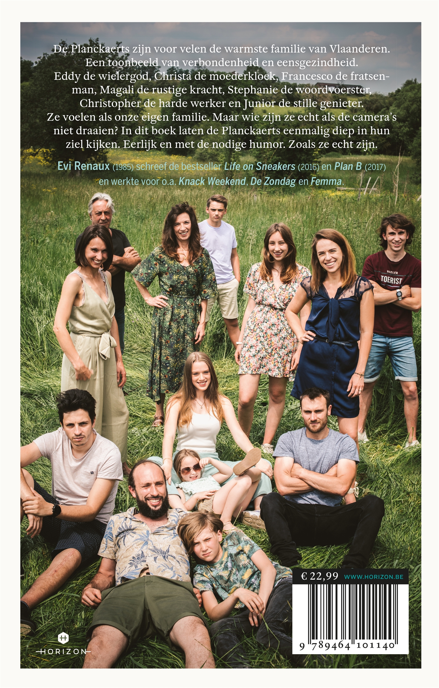 Achterkant van De familie Planckaert