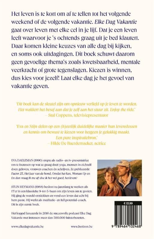Achterkant van Elke Dag Vakantie
