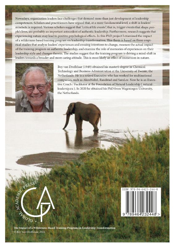 Achterkant van The impact of a wilderness-based training program on leadership transformation
