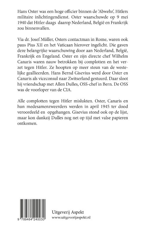 Achterkant van Hans Oster