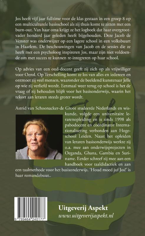 Achterkant van Houd moed juf Jos!