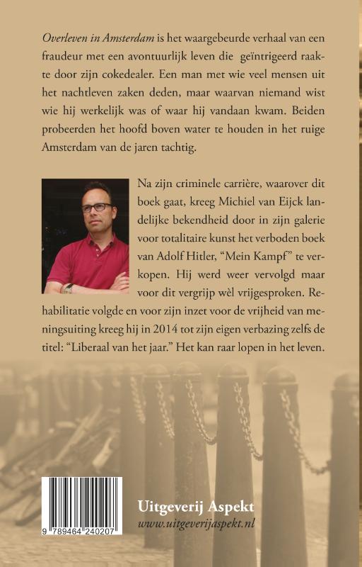 Achterkant van Overleven in Amsterdam