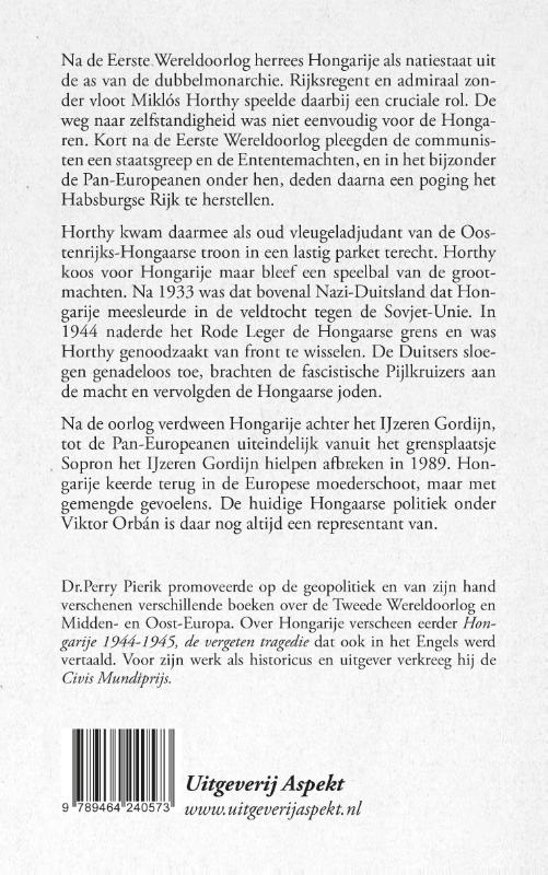 Achterkant van Horthy en de strijd om de Hongaarse Natiestaat