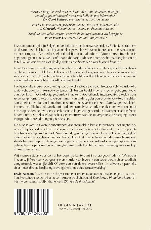 Achterkant van De Coronaplandemie