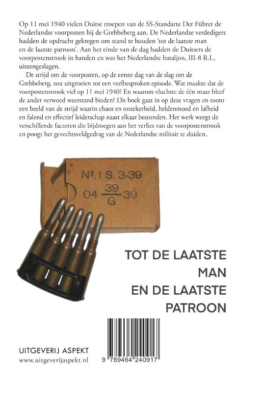 Achterkant van Tot de laatste man en de laatste patroon