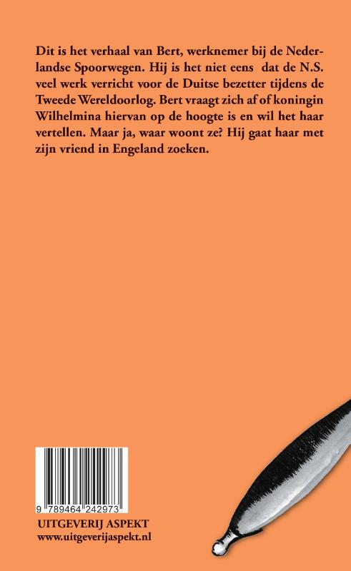 Achterkant van Op zoek naar Hare Majesteit