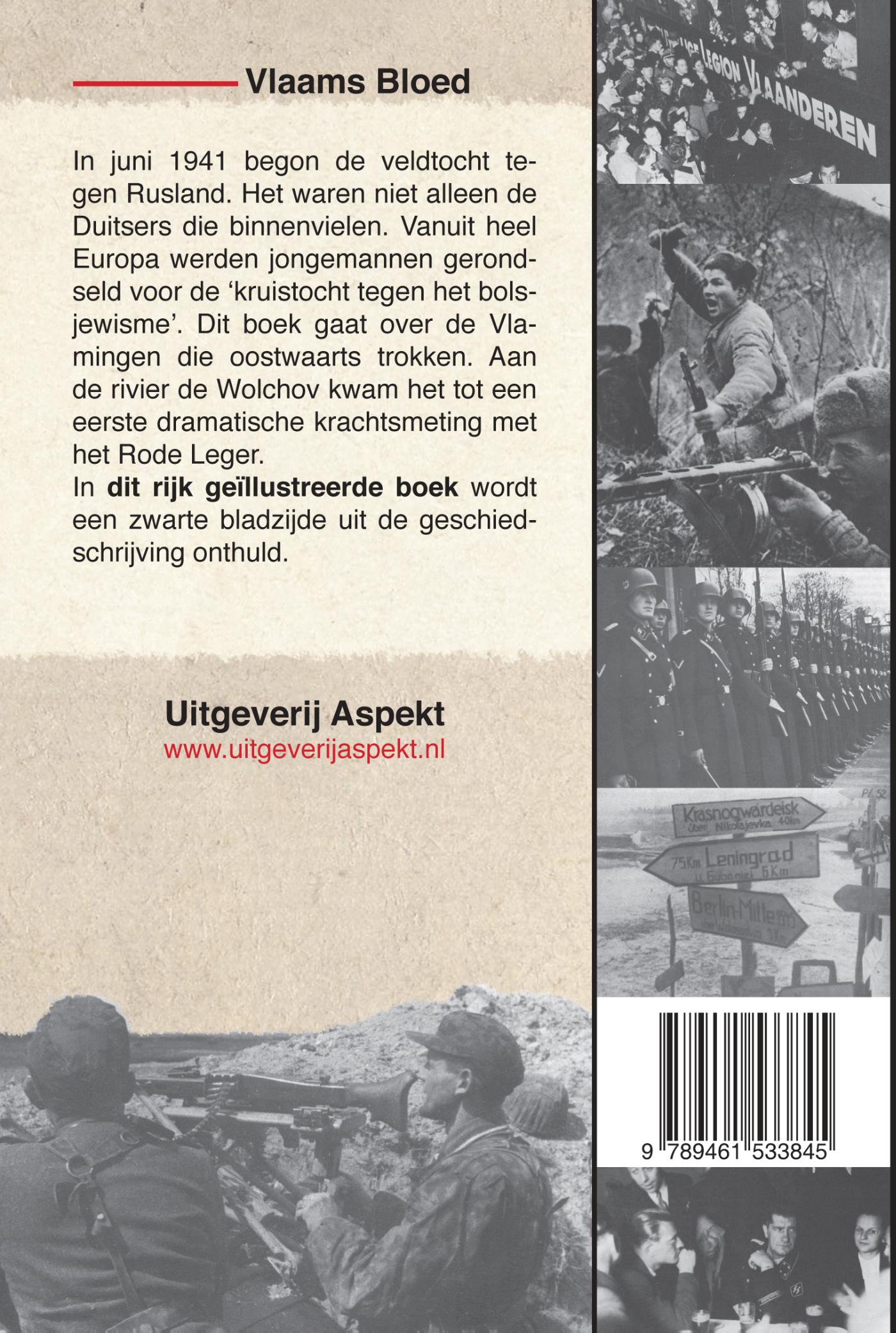 Achterkant van Vlaams bloed aan de Wolchov