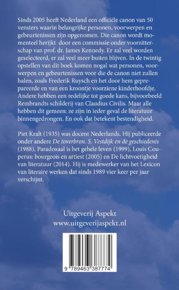 Achterkant van In en naast de canon