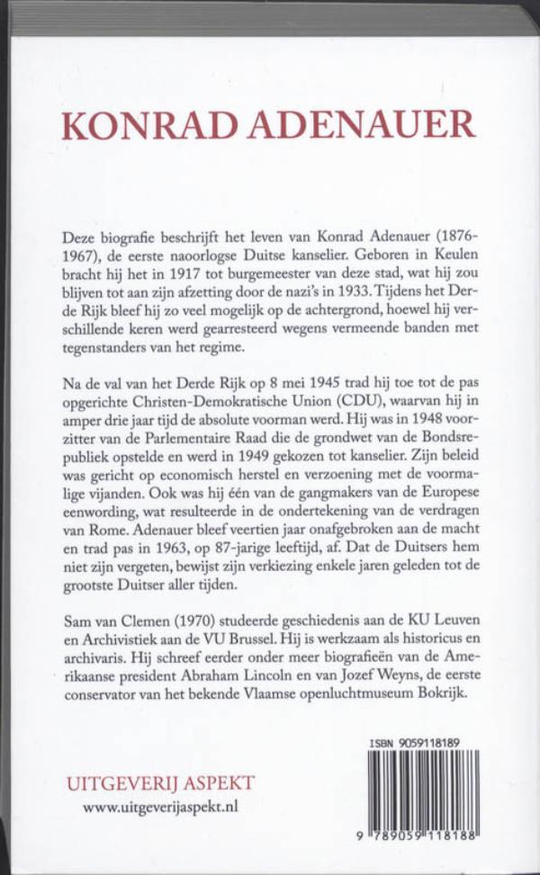 Achterkant van Konrad Adenauer