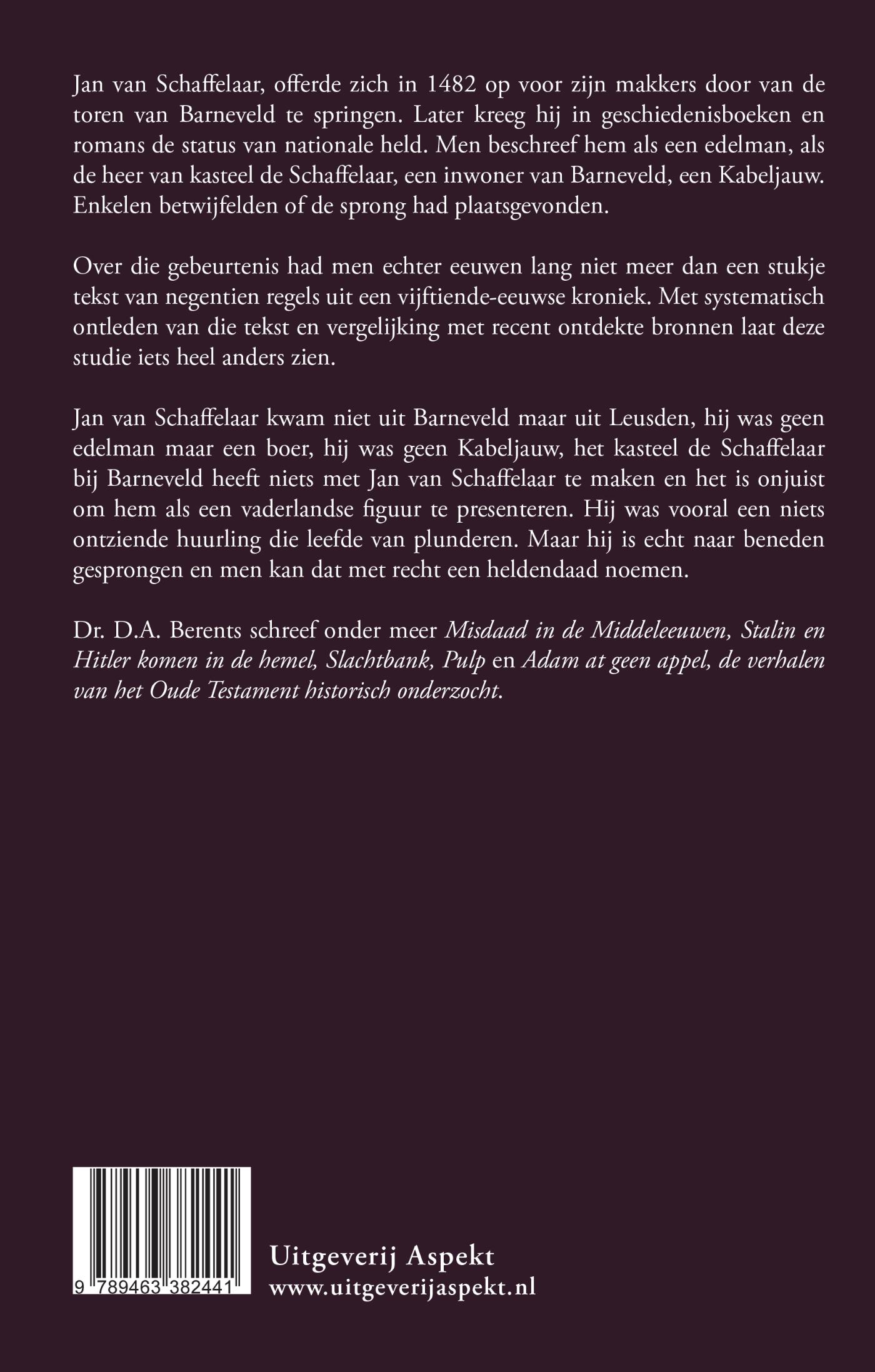 Achterkant van Jan van Schaffelaar