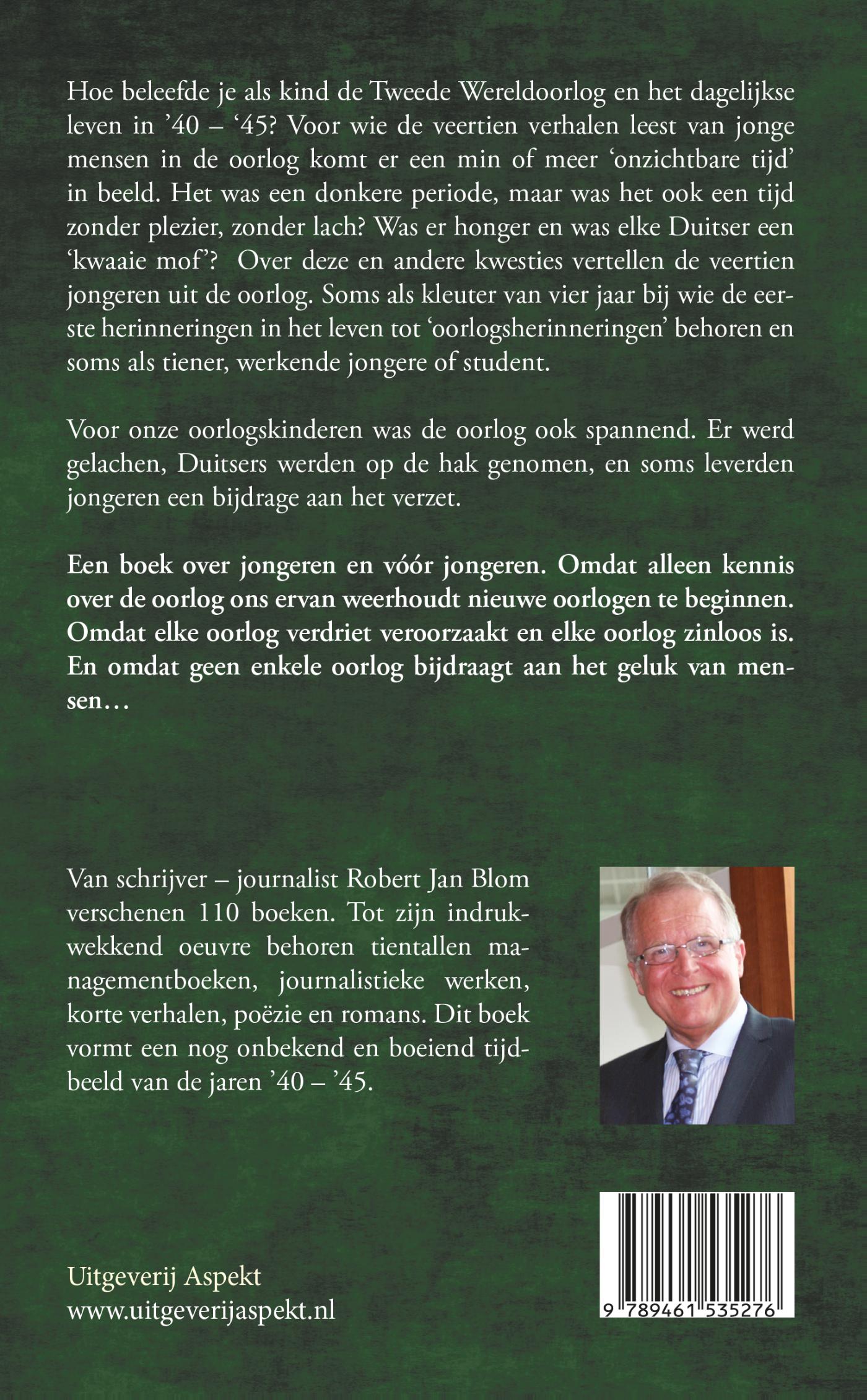 Achterkant van De oorlog van mijn jeugd