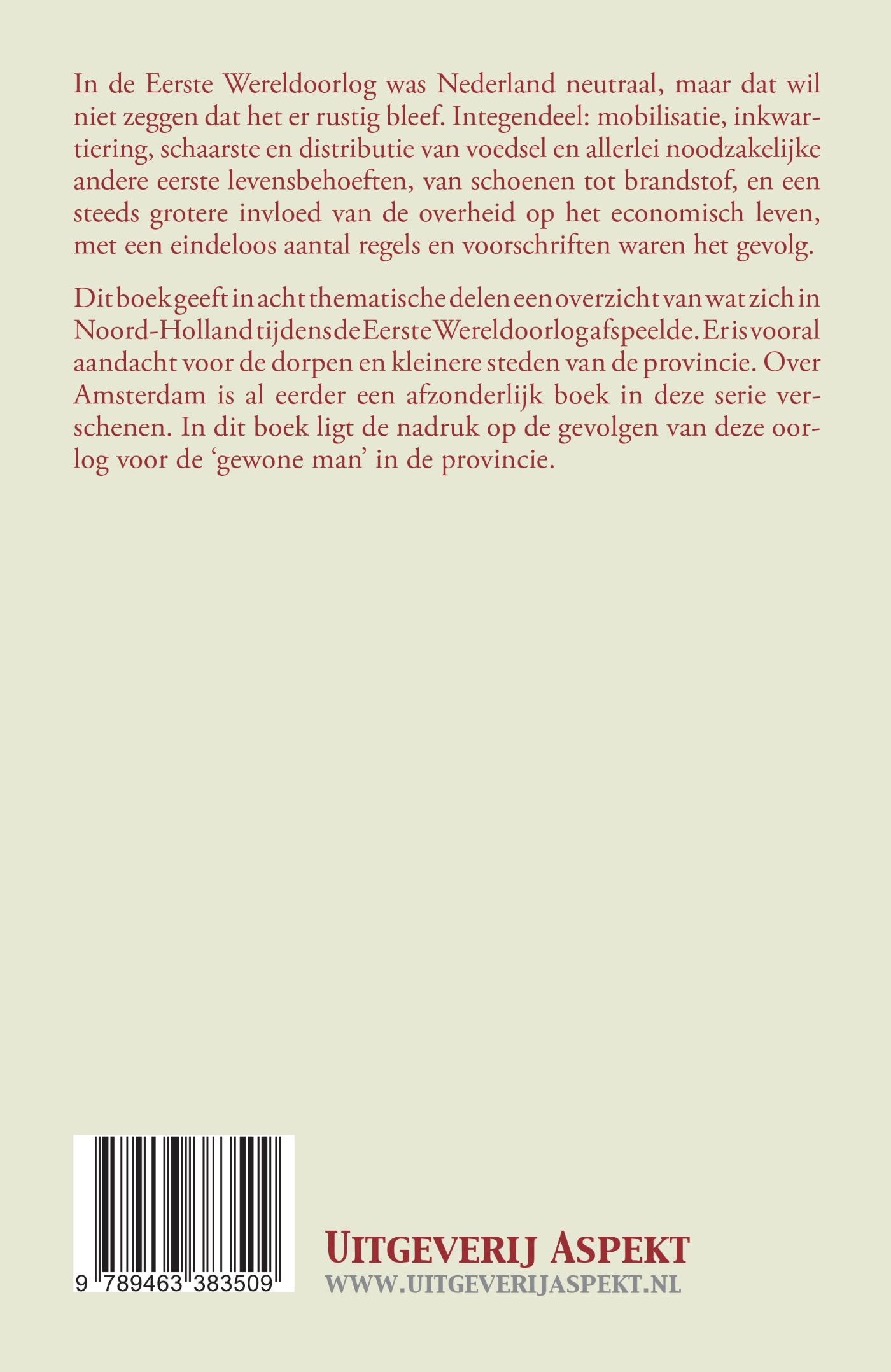 Achterkant van Noord-Holland en de Eerste Wereldoorlog