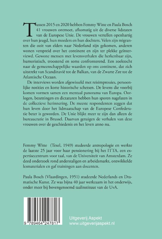 Achterkant van Vrouwen van Europa