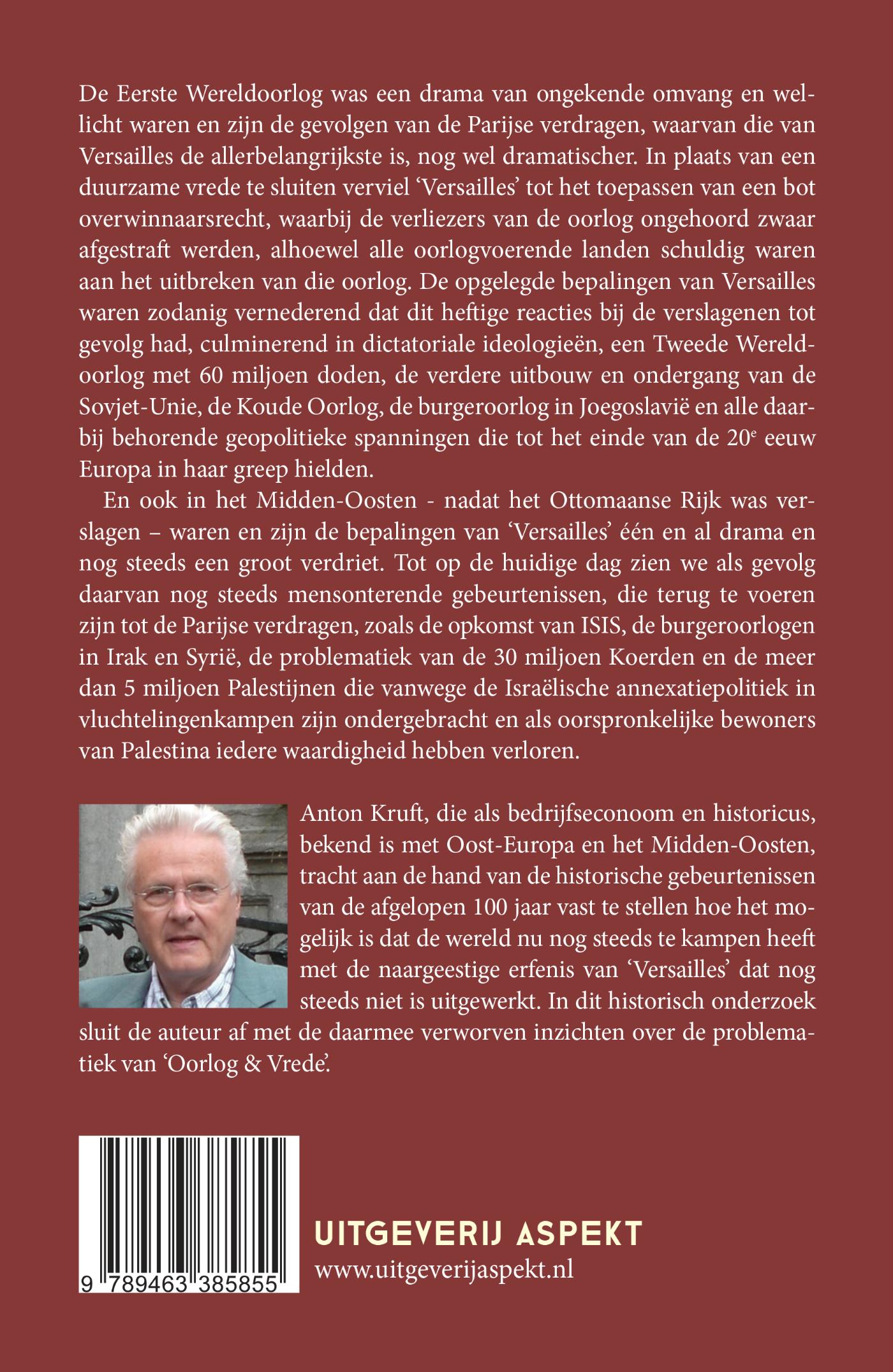 Achterkant van Het verdriet van Versailles 1919-2019