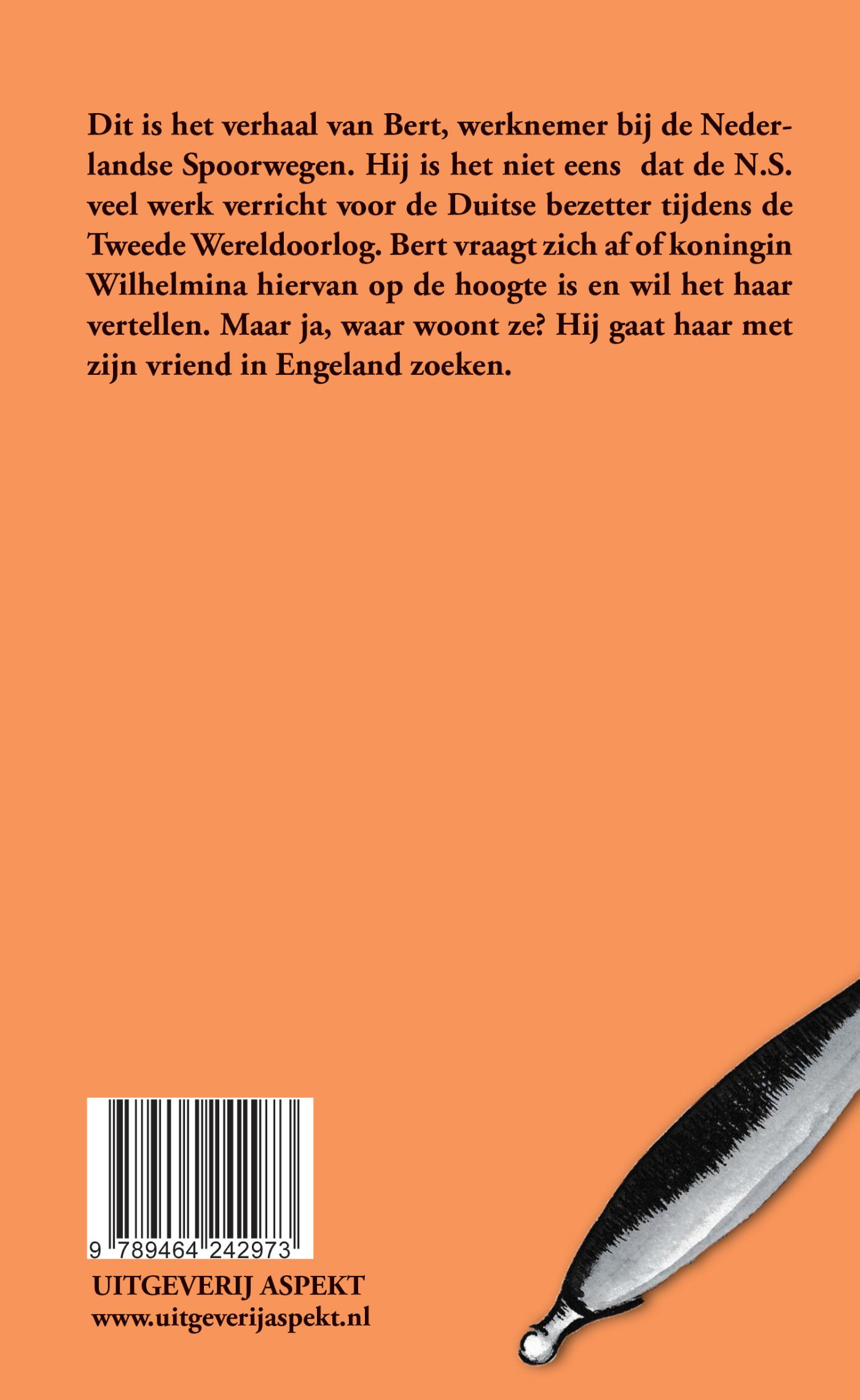 Achterkant van Op zoek naar Hare Majesteit