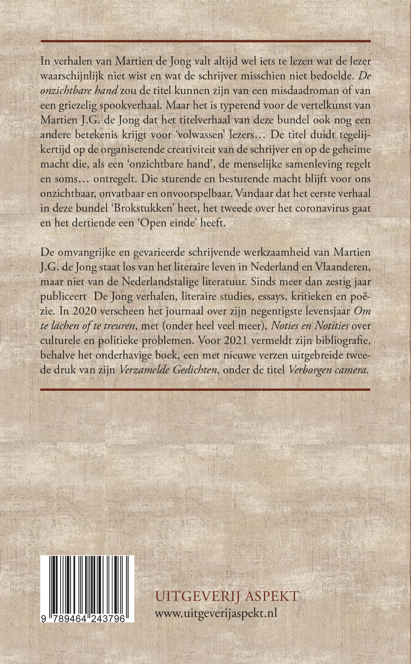 Achterkant van De onzichtbare hand