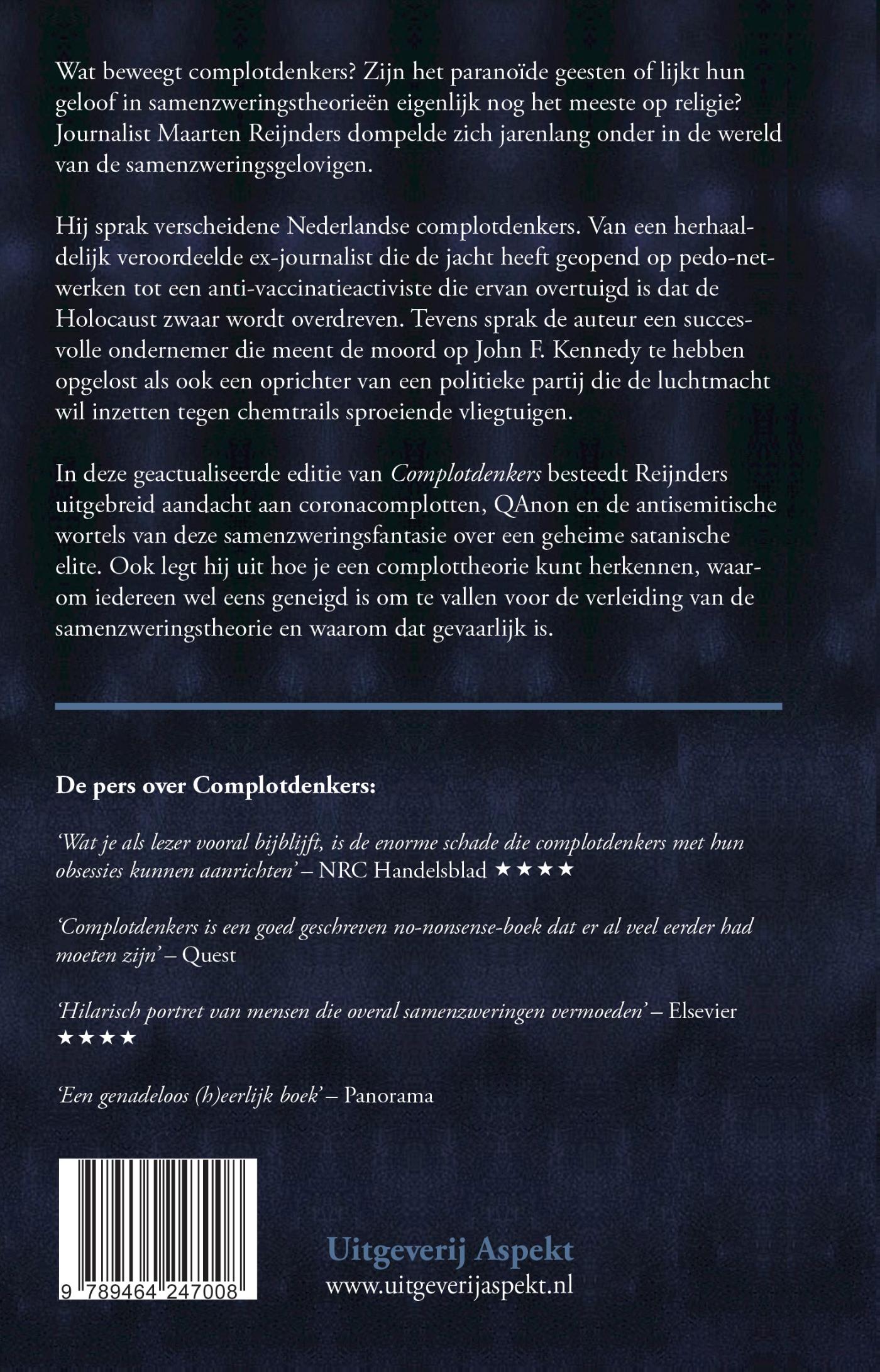 Achterkant van Complotdenkers