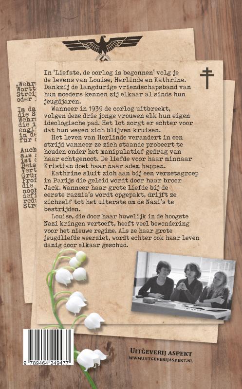 Achterkant van Liefste, de oorlog is begonnen