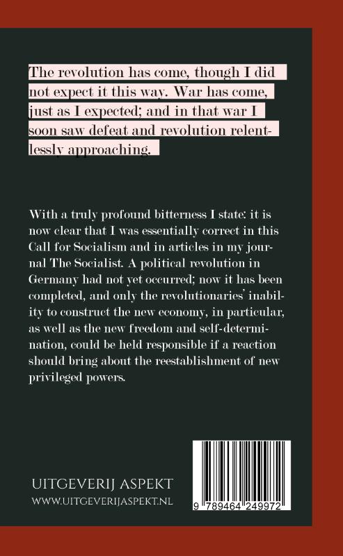 Achterkant van Call to Socialism