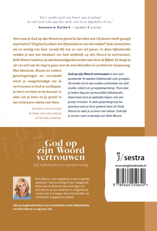 Achterkant van GOD OP ZIJN WOORD VERTROUWEN