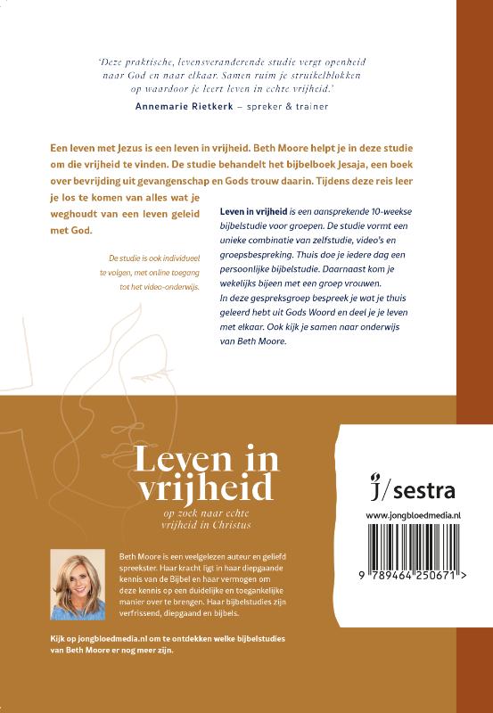 Achterkant van LEVEN IN VRIJHEID