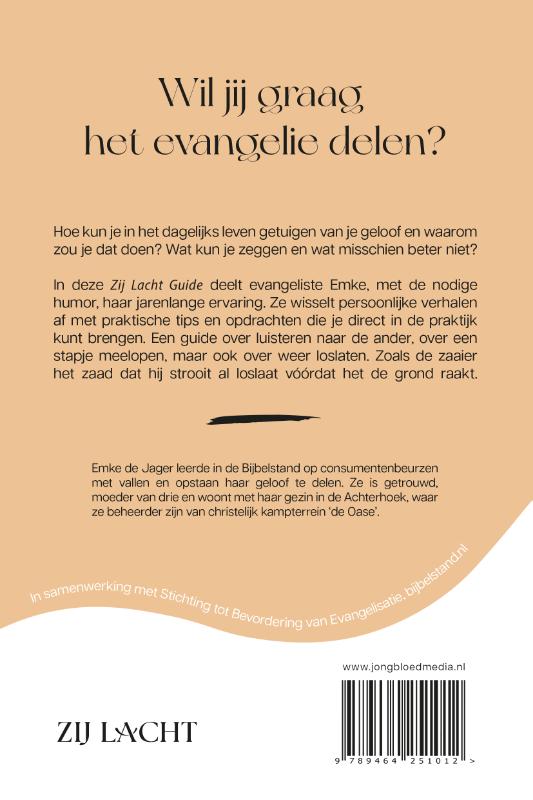 Achterkant van Zij lacht guide getuigen