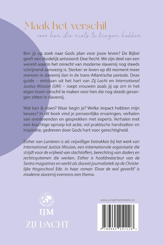 Achterkant van Zij Lacht Guide Recht doen