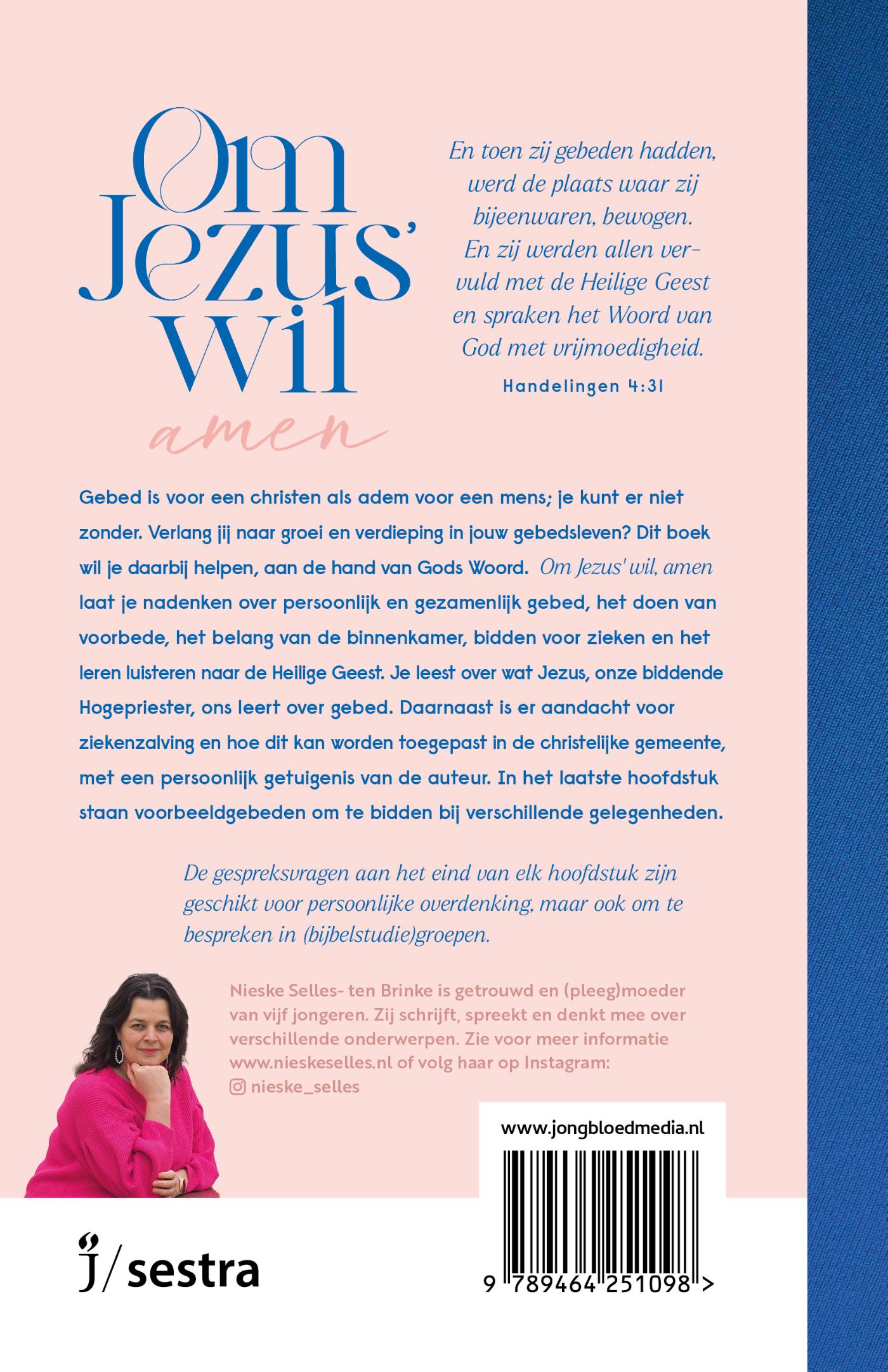Achterkant van Om Jezus’ wil, amen