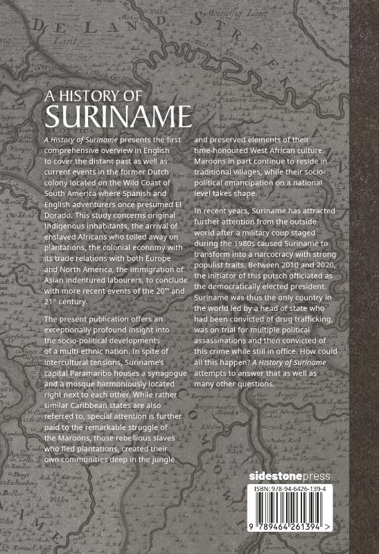 Achterkant van A History of Suriname