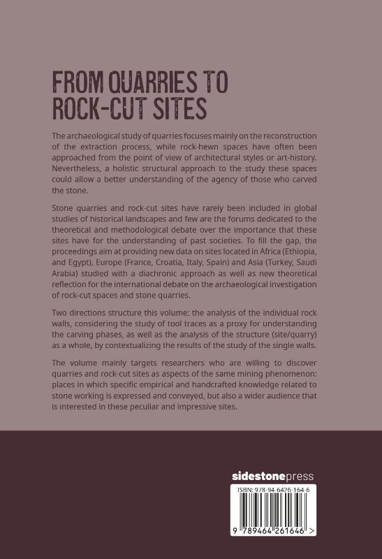 Achterkant van From Quarries to Rock-cut Sites