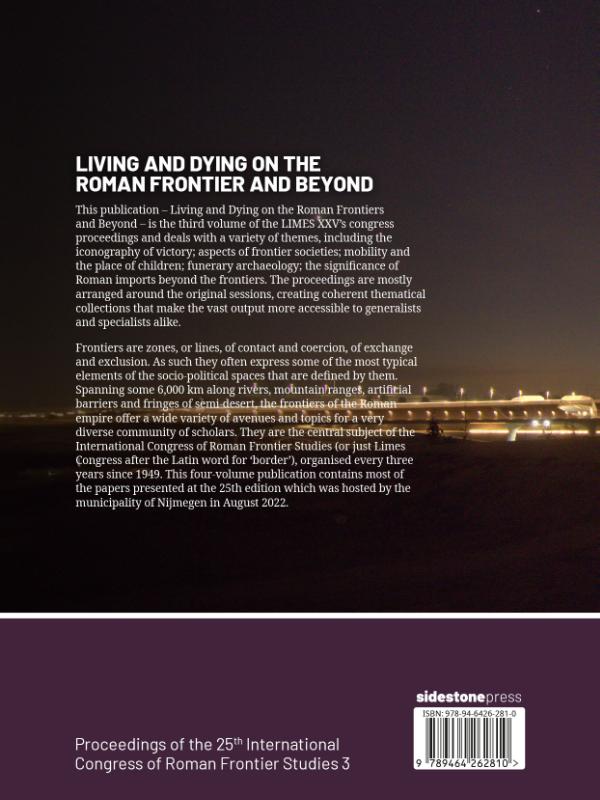 Achterkant van Living and dying on the Roman Frontier and beyond