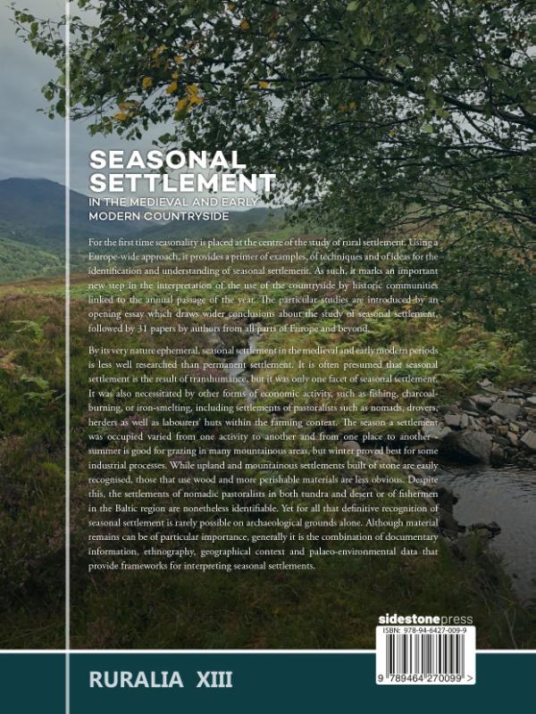 Achterkant van Seasonal Settlement in the Medieval and Early Modern Countryside